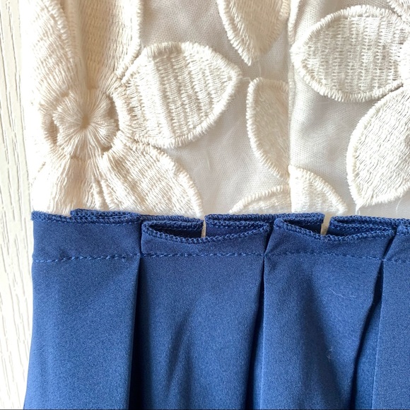 ALTAR’D STATE  Navy Floral Lace Pleated Dress—XS - Picture 14 of 14